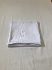Set of 2 Hotel Large Pillowcases White/ Stipe Linen/ 106x 55cm/ 41x21 in New 