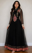 Black gown asian partywear - gown/asian,
