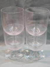 Simplistic Set Of 4 Clear Transparent Bubble Effect Stackable Wine Glasses GC