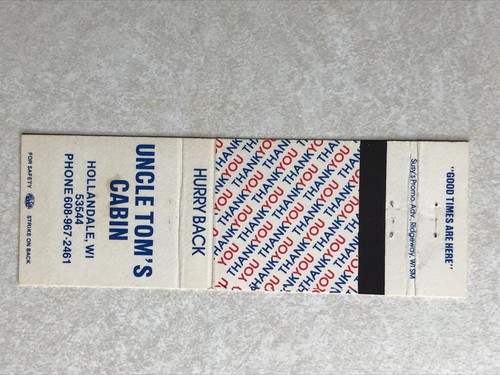 Bh500 matchbook postcard - bh500, uncle