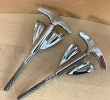 Lot of 2x LUDWIG Bass Drum TENSION T-ROD Hoop Claw Collar Hook Parts 70s 80s Vtg