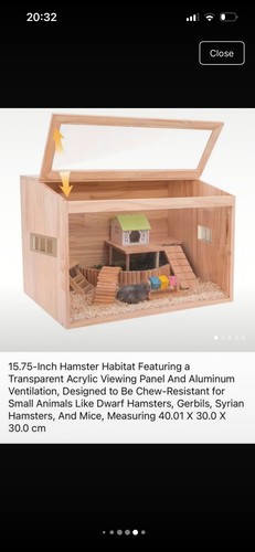 Wooden dwarf hamster cage with - hamster,
