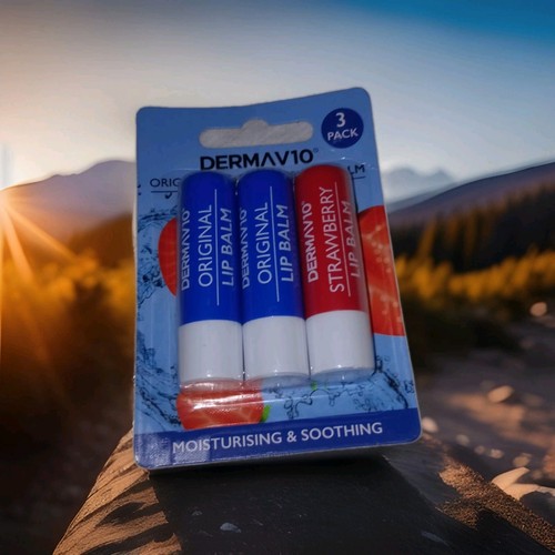 Dermav10 lip balm pack 3 - balm,