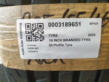 16 INCH BRANDED TYRE 205/55/16 AVON ZK7 PART WORN