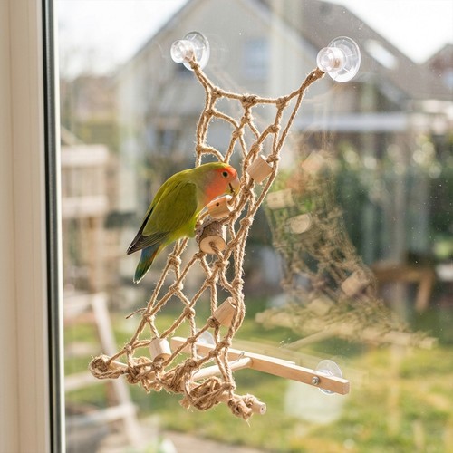 Wooden parrot play stand perch - wooden,