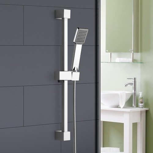 Chrome square bathroom shower - chrome,