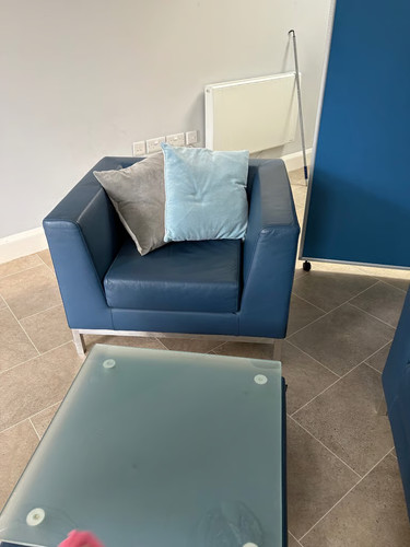 Genuine blue leather - genuine, complete
