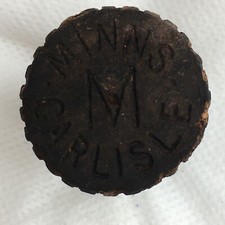 Minns Carlisle old antique vintage soda ginger beer bottle screw stopper