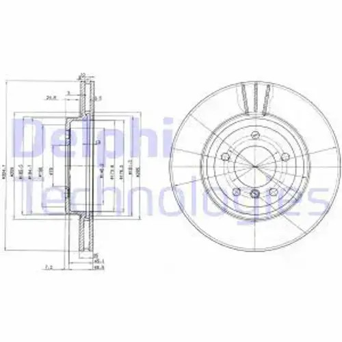 Brake disc vented - 2x, bg3830