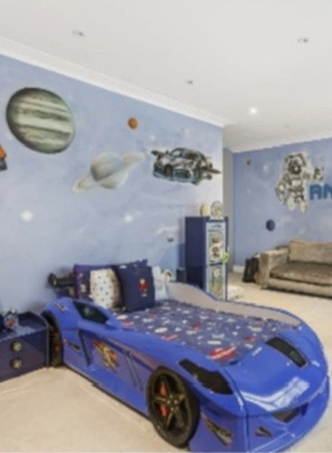 Childrens racing car bed with - racing,