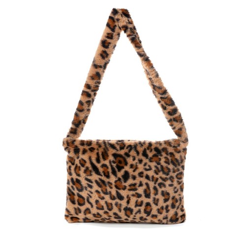 Unisex brown fluffy faux fur - unisex,