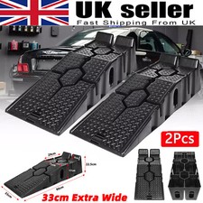 Pair Of Heavy Duty 5 Ton Car Lifting Ramps Automotive Vehicle Garage Wide Ramps