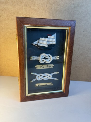 Nautical wooden key cabinet - key,
