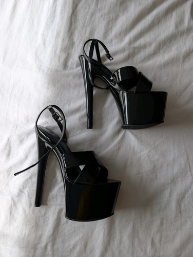 Black platform stiletto heels - black,