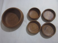 wooden bowls set of 5 small 4