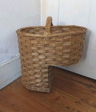 Wicker Stair Basket Hand woven Storage 15x15x9 inches