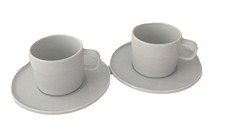 2 white espresso cups and