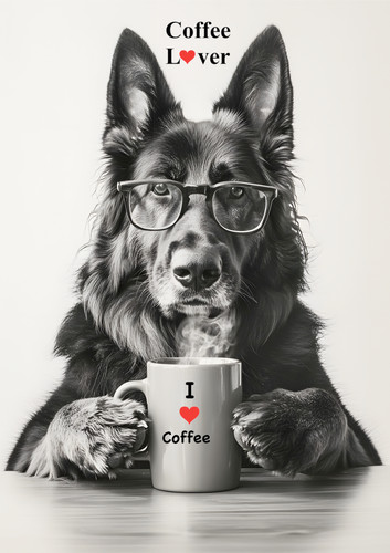 Coffee lover german shepherd - lover,