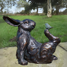 Rabbit garden ornament figurine bird on foot decoration ornament sculpture gift