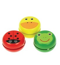 Wooden Animal YO-YO in Duck,Frog and Lady Bird Design Stocking Filler Child Gift