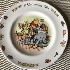 Royal Doulton: Winnie The Pooh’ A Christening Gift’ Plate, No Box Box, Pre-owed