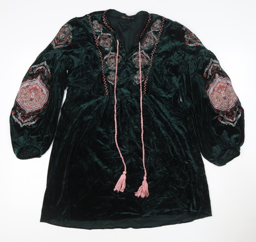 Zara woman green velvet - woman,
