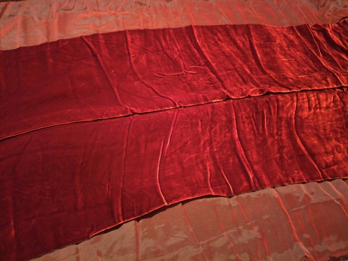 Vintage ruby red silk - vintage,