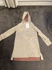 Straight Cut Soft Sheen Cotton Hooded Raincoat By Monte Cervino small size 10