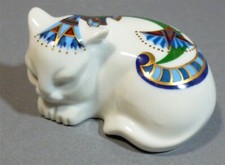 RARE ELIZABETH ARDEN TREASURES OF THE PHARAOHS 1982 "SACRED CAT" BIRD POMANDER