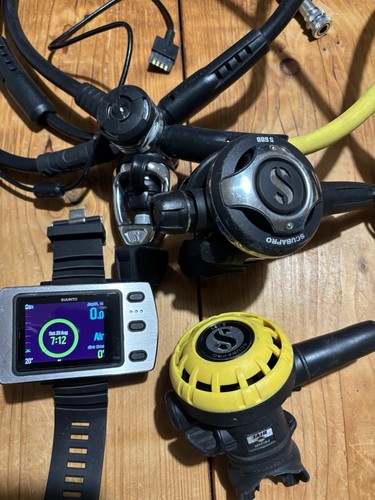 Scuba regs and dive computer - and,