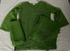 Dark Green Indian Embellished