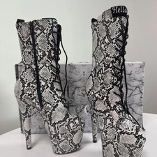 Hella Heels Boots, Snakeskin