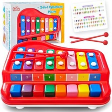 2-in-1 Baby Piano Xylophone