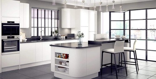 Painted handleless kitchen - kitchen, 10
