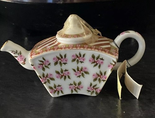 Porcelain art miniature teapot - porcelain,