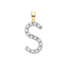 Small 9ct Gold Diamond Initial