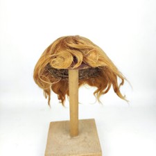 Vintage strawberry blonde mohair doll wig, 11" to 11.5", short hair