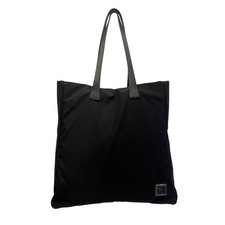 Bally Women’s Black Nylon With Leather Handles Tote Bag Size L