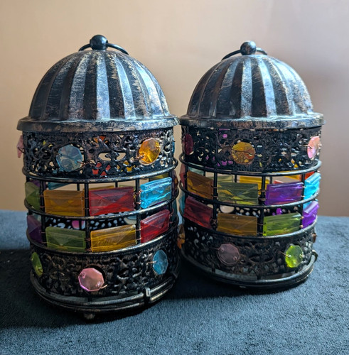 Moroccan mosaic glass metal - glass,