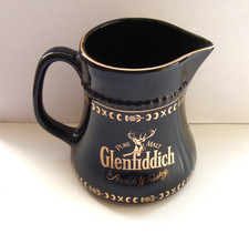 medium glenfiddich pure malt  highland scotch whisky water jug  black  in VGC
