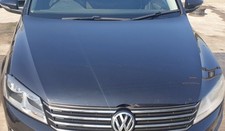 VW Passat B7 3C 2010-2015 Complete Bonnet Front Hood with Hinges Deep Black LC9X