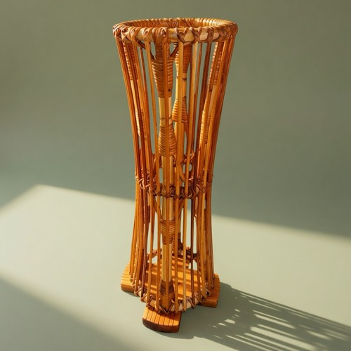 Mcm bamboo rattan umbrella - bamboo,