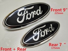 FORD TRANSIT FRONT + REAR GRILLE BLACK BADGE BONNET EMBLEM 2006-2014 MK6 MK7