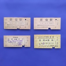 Railway tickets, Showa retro