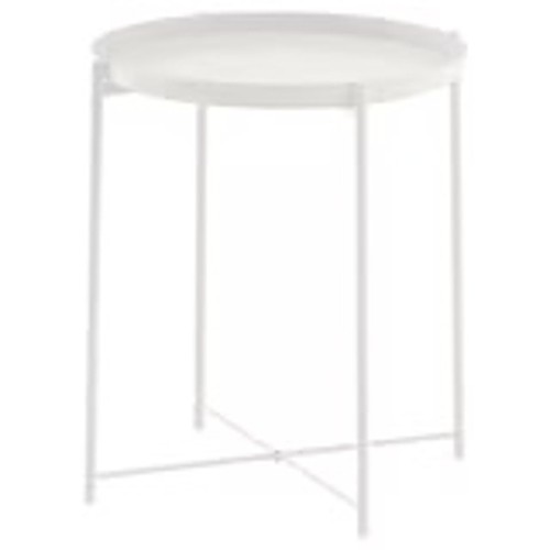 Ikea gladom white tray table - white,