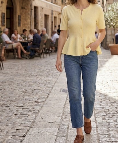 Zara yellow cardigan size - zara, m