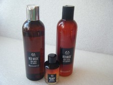 BODY SHOP" RED MUSK " PERFUME Oil - 30ml, SHOWER GEL + LOTION - READ DESCRIPTION