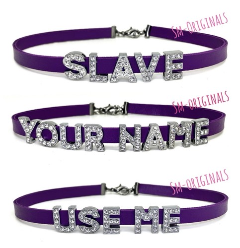 Purple choker necklace - choker, bdsm