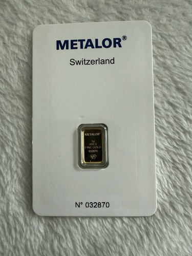 Metalor 999 fine gold bar - metalor,