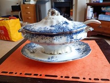 AJWilkinson Ltd  Staffordshire Carnation, Number 15  Tureen, Spoon, And Tray
